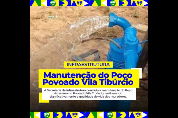 Manutenção do Poço Artesiano em Vila Tibúrcio Concluída
